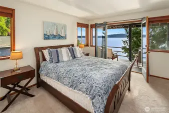 French doors lead to your private balcony.