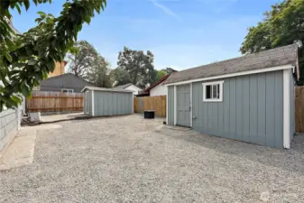 Gravelled RV parking area