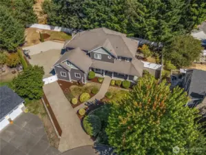 Aerial view of the property.