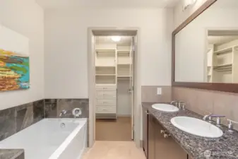 Beautiful ensuite 5-piece bath and huge walk-in closet.