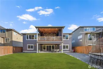 Private Backyard backing up to a greenbelt