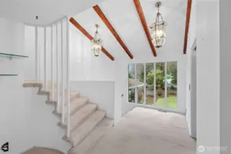 Accents create a unique entrance.