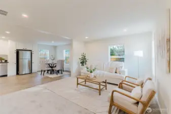 Spacious open concept living.