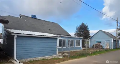 View of the property from the alley