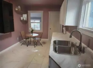 Room is virtually staged