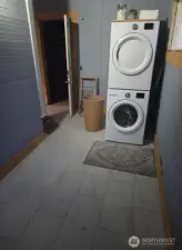 Laundry room is virtually staged