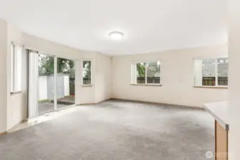 Open floorplan with abundance of natural light.