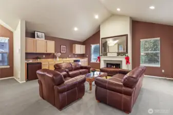 Community clubhouse gathering space.