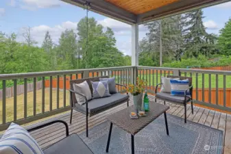 Outdoor deck on main level.