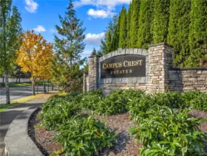 Campus Crest Estates is a beautifully planned community of 63 residential homes in University Place, Washington.