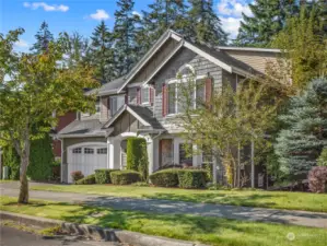 Scenic tree-lined streets with sidewalks and trails.