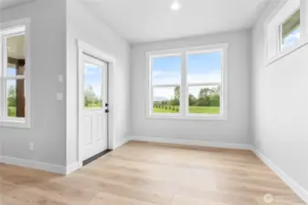 Dining area with beautiful views.