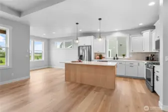 Beautiful kitchen with dining area.