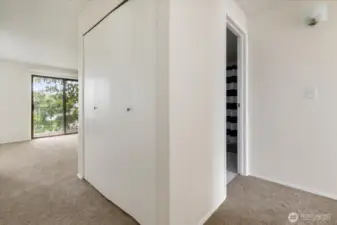 Lots of storage. Large closet hallway.