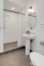 This is the 3/4 bath on the main off the butlers pantry and bedroom/office.