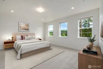 Primary Suite (digitally staged)