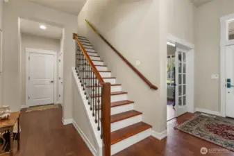 Stairs lead up to the bonus room.