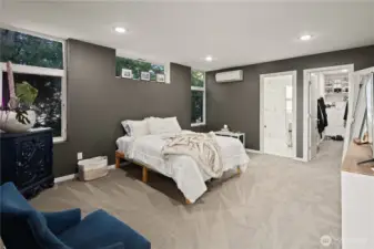 Upper level primary suite.