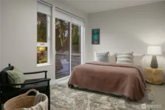 Lower Level - Guest Room w/private patio.