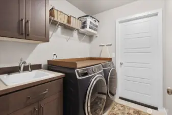 Upstairs laundry with deep laundry sink