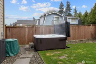 The hot tub is such a fun bonus for the buyer - you deserve to pamper yourself and soak away all your worries. The hot tub can be removed by seller if the buyer prefers.