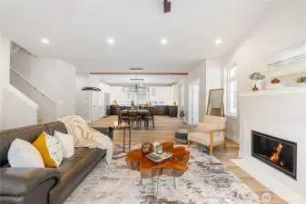 Luxury vinyl plank flooring (very good for pets and wear).