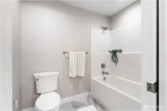 This is the separate toilet and shower/bath off the Jack & Jill bathroom.