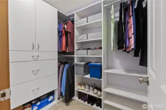 Primary walk in closet