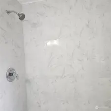 Finished tile shower