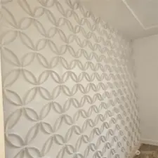 Pretty touches! Accent wall in Living/Family room