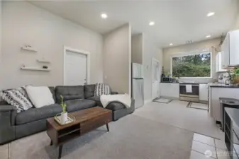 Building #2  Size: 3960 sqft + 594 sqft DADU = 4554 total square feet. (DADU means Detached Accessory Dwelling Unit, additional living quarters)  Commercial gas furnace - heats complete shop,   Fully finished & insulated building,  Washer / dryer / sink,  Large utility shower wash station,  Full drainage system throughout.  12x12 fully insulated power smart shop bay door,  12x12 roll-up shop bay door,   Cat5 Wired with WIFI,   Smart thermostats,  All new LED lighting