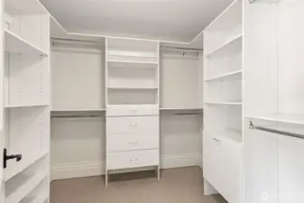 Walk in closets in all the bedrooms.