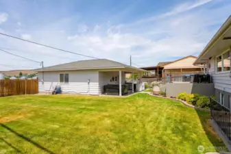 Garage with patio extension