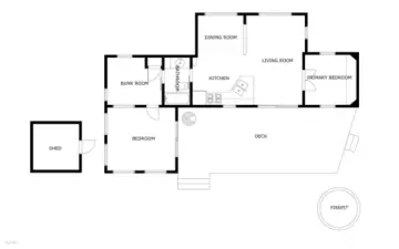 Approximated floor plan. Not to scale. For illustrative purposes only. Buyer to verify all details.