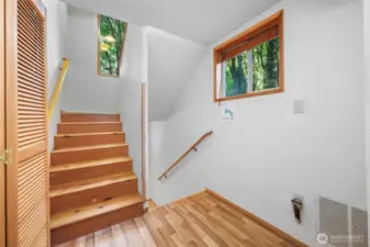 Stairs to Primary Suite on Lowest Level