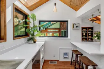 Plenty of storage and counter space.