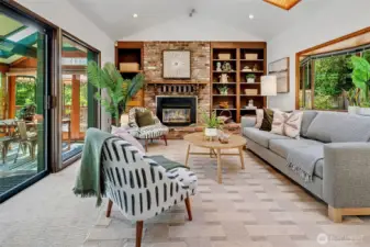 Sunken living room.