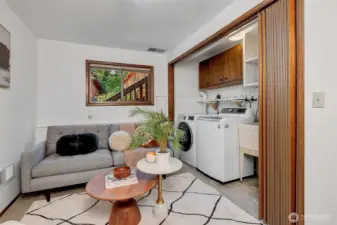With laundry room.