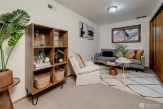 Lower level living room.