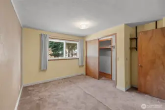 Primary suite looking towards the front of house