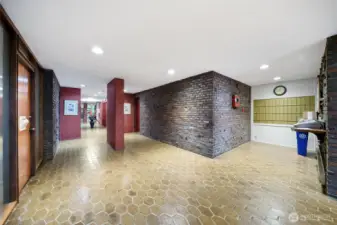 Mailroom conveniently located off the lobby, with elevators for easy access to your home.