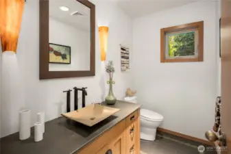 Half bath on main floor.