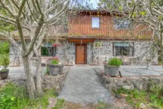 Lovingly built by the contractor/owner, this home has 2' thick stone perimeter walls.