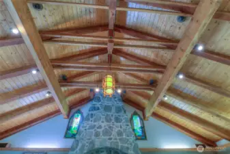 Vaulted ceilings artistically constructed.