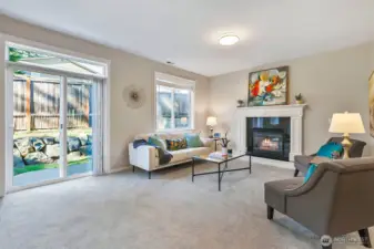 Back yard is accessed from main living level