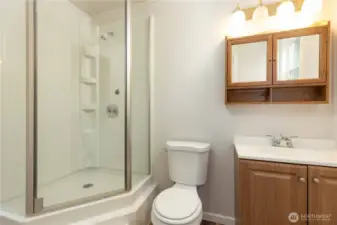 downstairs 3/4 bathroom