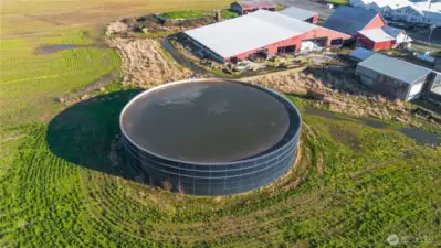 Two million gallon storage tank.