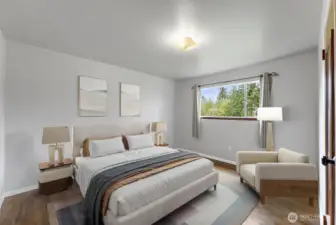 Virtyally staged bedroom