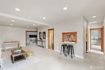 Basement bathroom with  shower