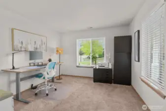Home office to the right of the front door.